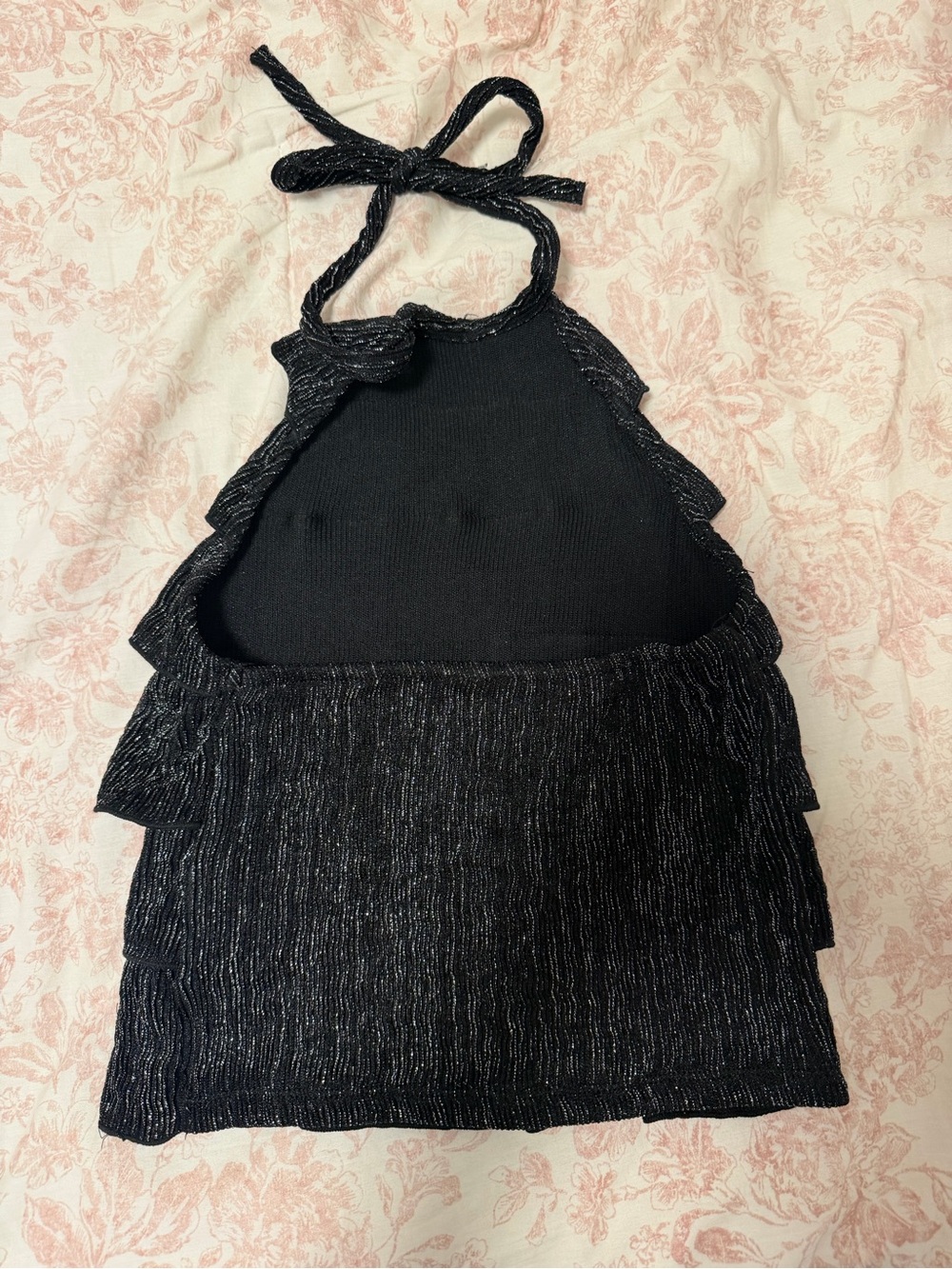 H&M Metallic Ruffle Halter Top - Picture 5 of 6